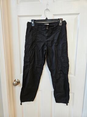 Sanctuary Standard Surplus Cargo Pants Women’s 26 Black Utility Cropped Y2K